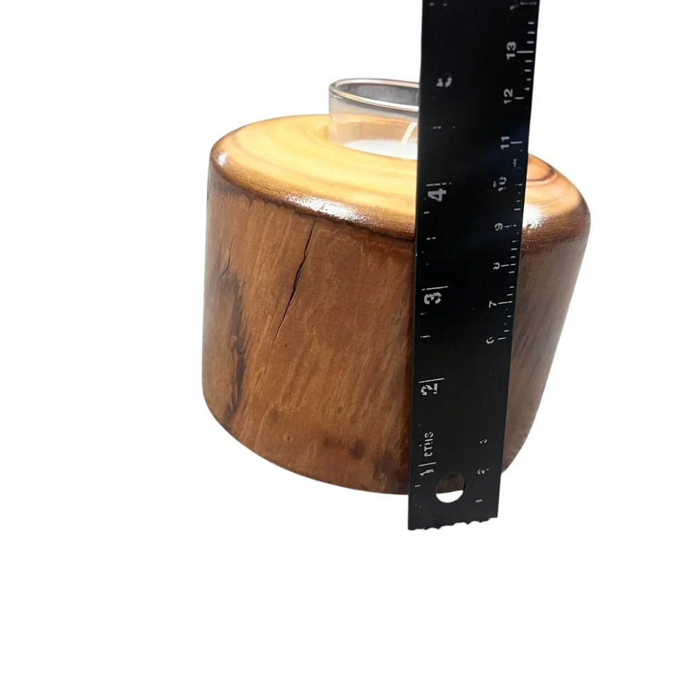 Original Aspen Handmade‎ Wood Candle Holder Rustic Tea Light Votive USA Made